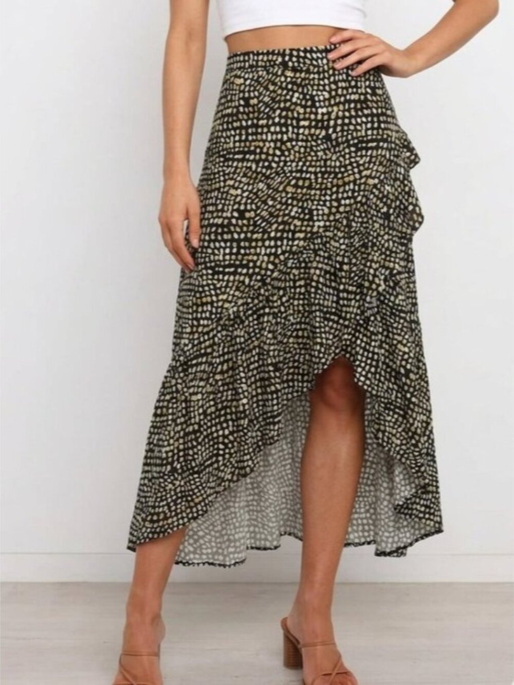 George Asymmetrical Ruffle Skirt